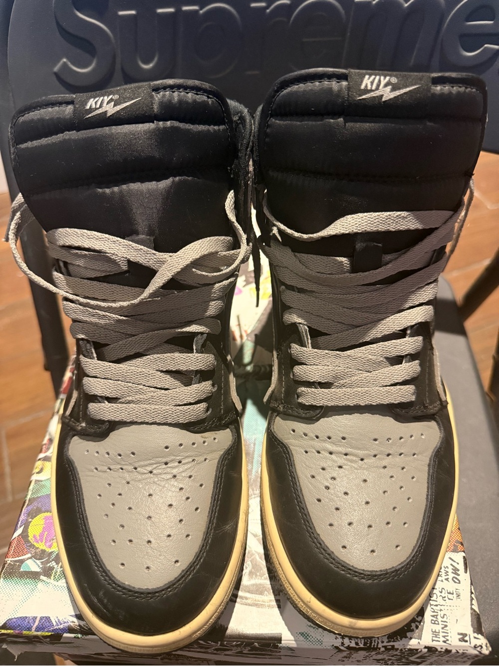Reves Paris x Kool Kiy '85 Hi "Black / Smoke Grey"